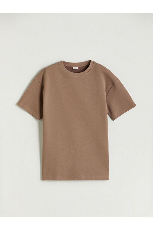LCW Kids Bisiklet Yaka Basic Erkek Çocuk Tişört - 1