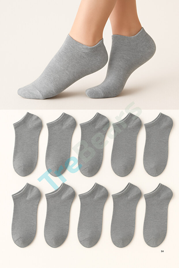 10’lu Düz Basic Patik Çorap Seti Günlük Kullanım - 1