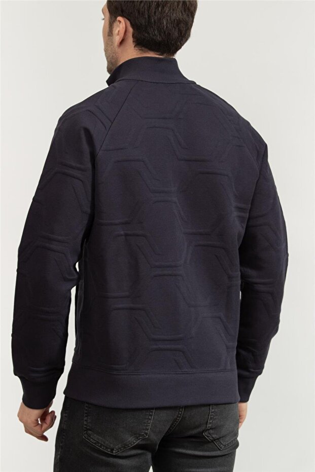 Erkek Fermuarlı Sweatshirt - 3