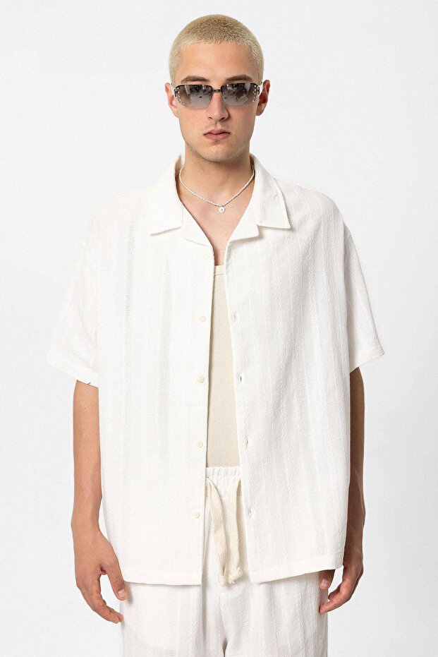 Basic Alt Üst Gömlek Takım Beyaz - 6