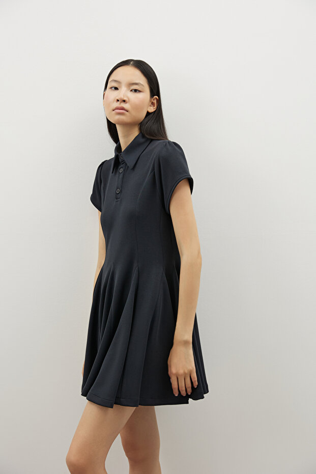 Modal Polo Yaka Elbise - 6