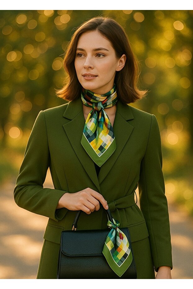 %100 İpek Tivil Eşarp - 2