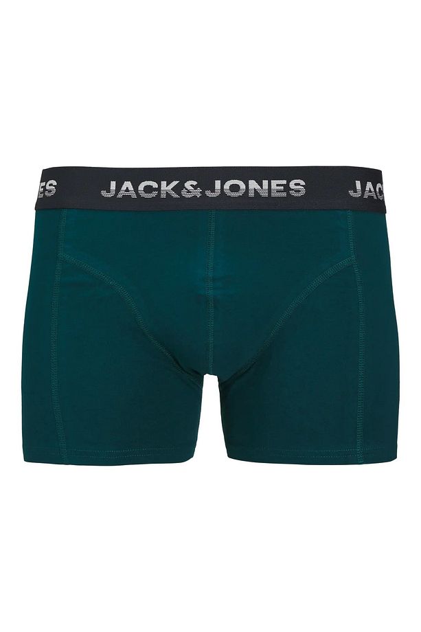 J&J JACMAXWELL Erkek 3'lü Renkli Logolu Lacivert Yeşil Boxer Paketi - 8