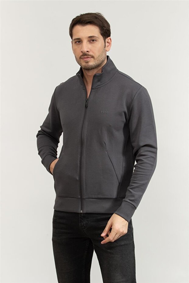 Erkek Fermuarlı Sweatshirt - 2
