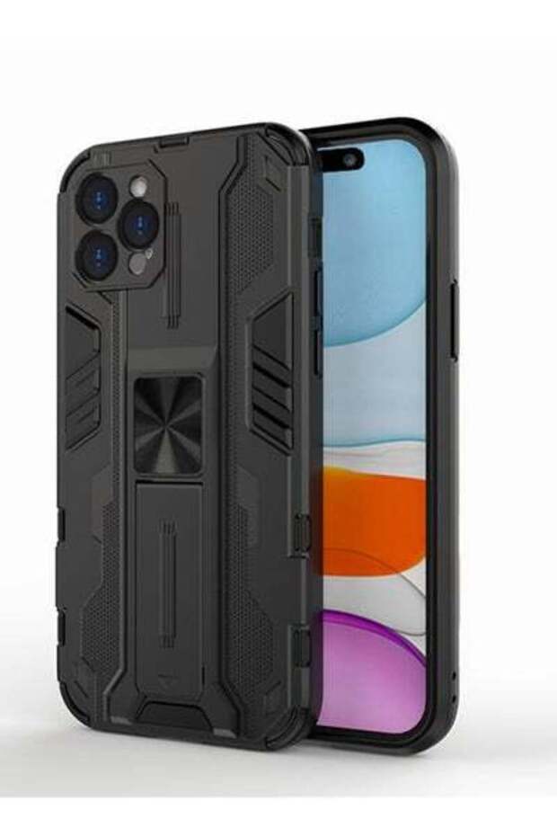 غلاف لهاتف iPhone 14 Pro/14 Pro Max، غطاء واقٍ متين من مادة MLT، مزود بمسند