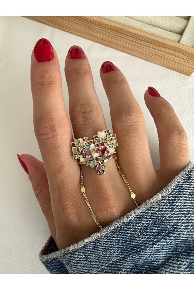 خاتم قلب بكسل أزرق - 2