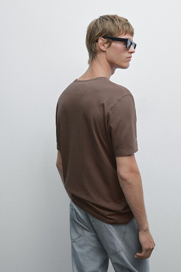 Distressed görünümlü kısa kollu t-shirt - 3