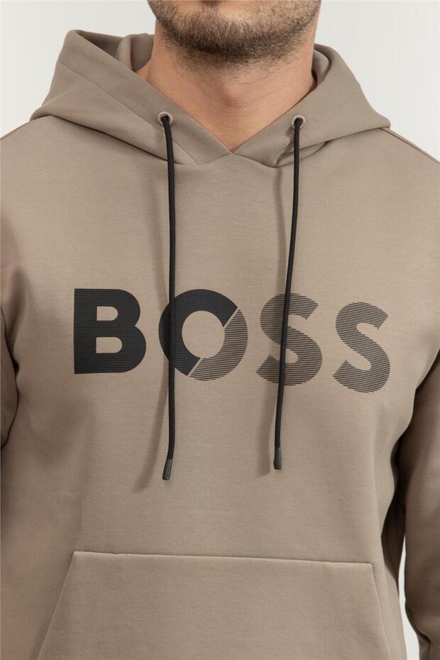 Erkek Kapüşonlu Sweatshirt Yeşil - 4