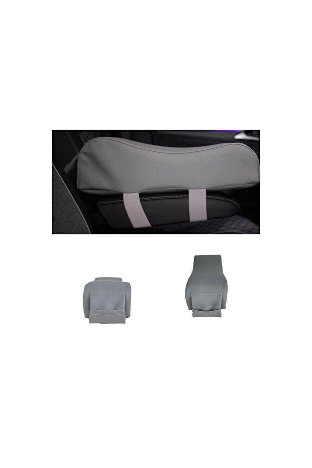 وسادة مسند الذراع لسيارة Toyota Auris، موديل سميك باللون الرمادي