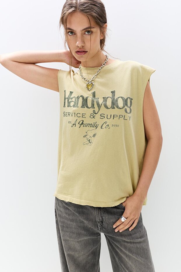 Snoopy kolsuz tişört - 2