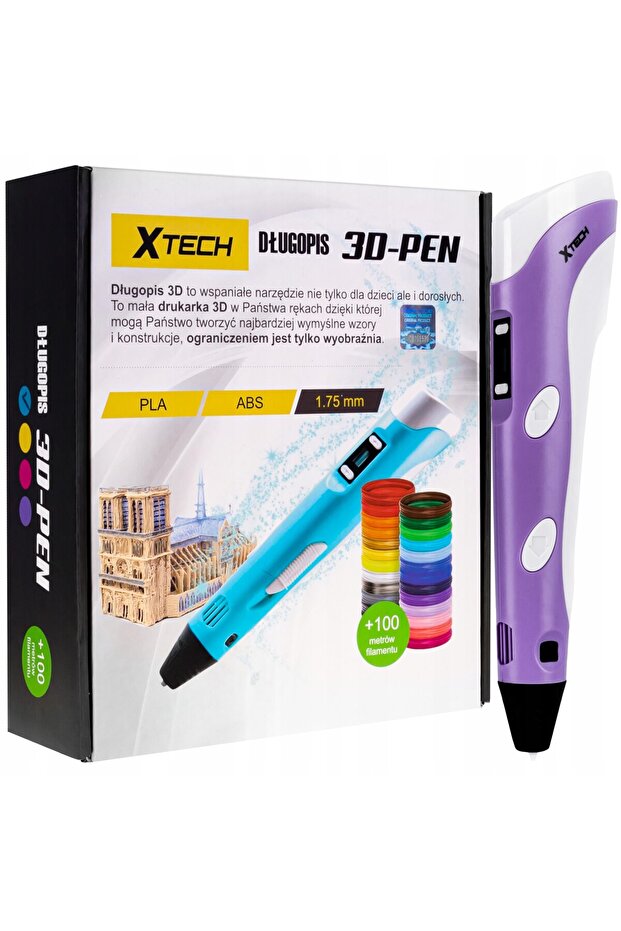 3D писалка Xtech, 1.75 мм, синя - 3