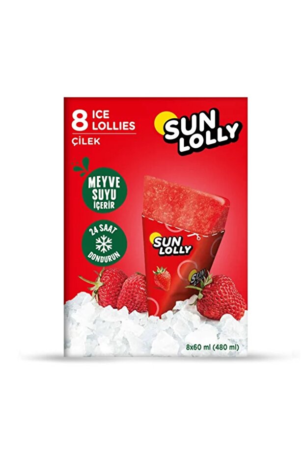 Çilek Aromalı Su Buzu 8x60 ml - 1