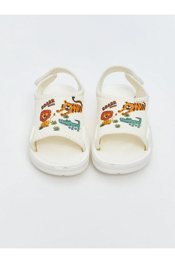 LCW STEPS Bej Hayvan Baskılı Erkek Bebek Sandalet - 3