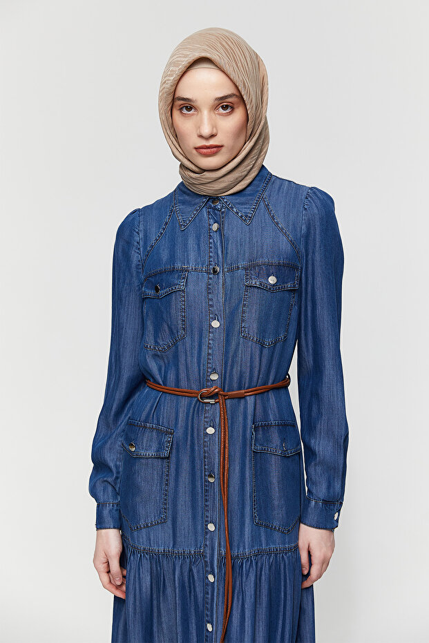 Kemerli Jean Elbise - 6