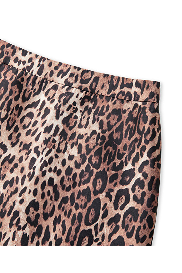 Leopar desen mini etek - 4