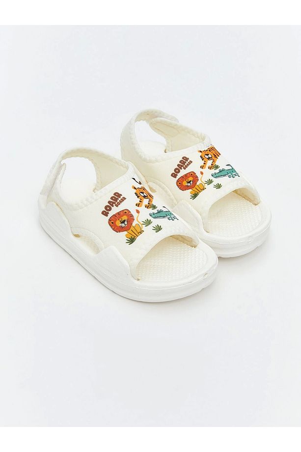 LCW STEPS Bej Hayvan Baskılı Erkek Bebek Sandalet - 1