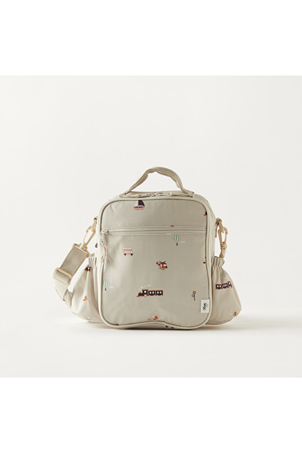 Printed Insulated Lunch Bag with Detachable Strap