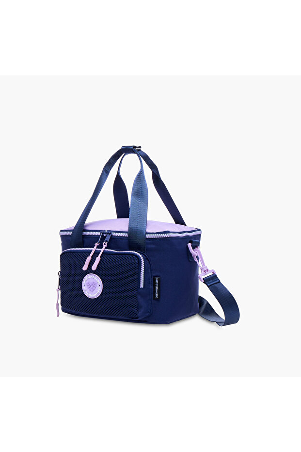 Meshy Solid Lunch Bag with Zip Closure - 2