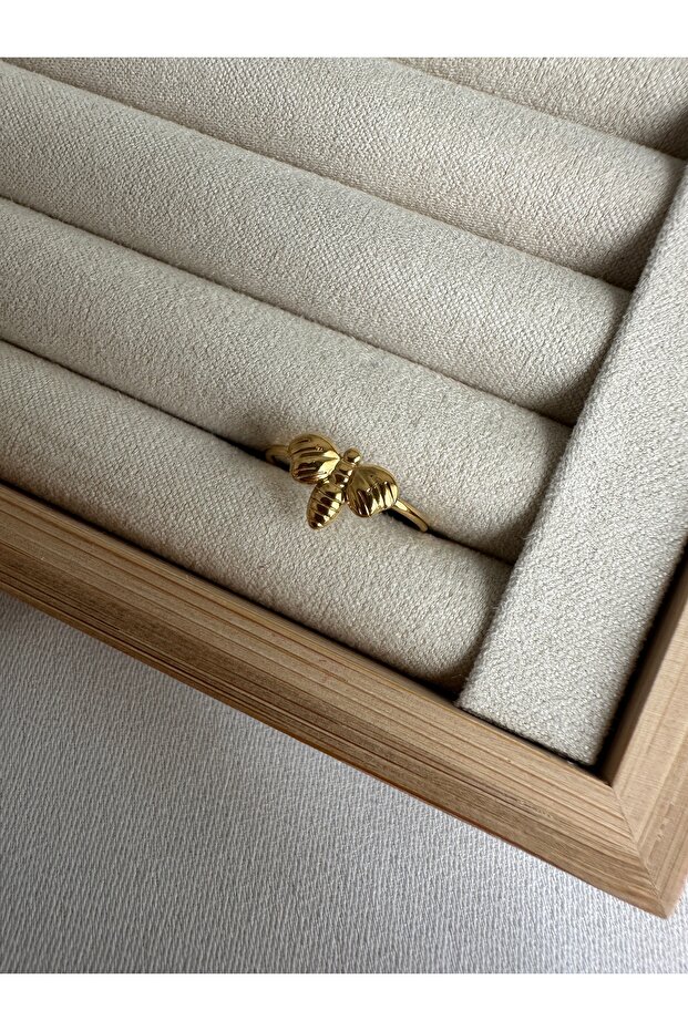 Gold Çelik Kararmaz Kanatlı Yüzük - 2