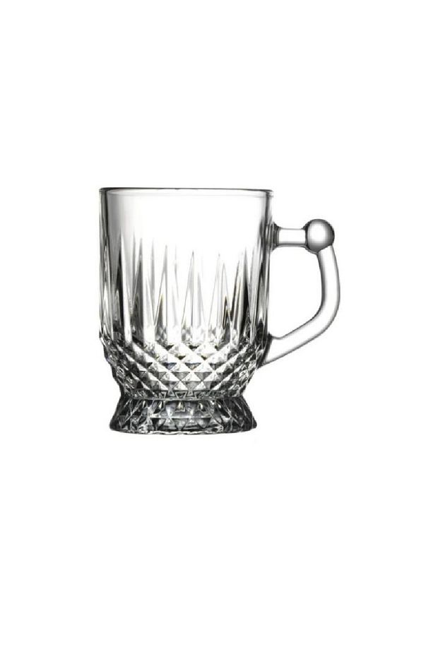 2 Adet 165 ml İstanbul Çay Kahve Cam Kulplu Kupa Bardak 165 ml 55871 - 2