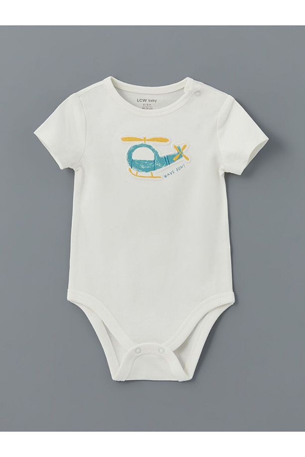 LCW baby Erkek Bebek Çıtçıtlı Body ve Şort 2'li - 4