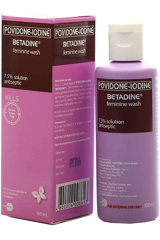 Povidone-Iodine Antiseptic Feminine Wash, 100 Ml