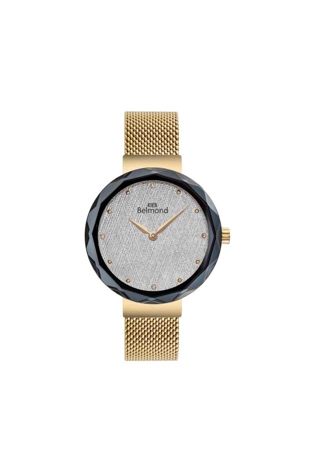 Srl1040.130 Gold & Black Steel Cord Women Wrist Watch