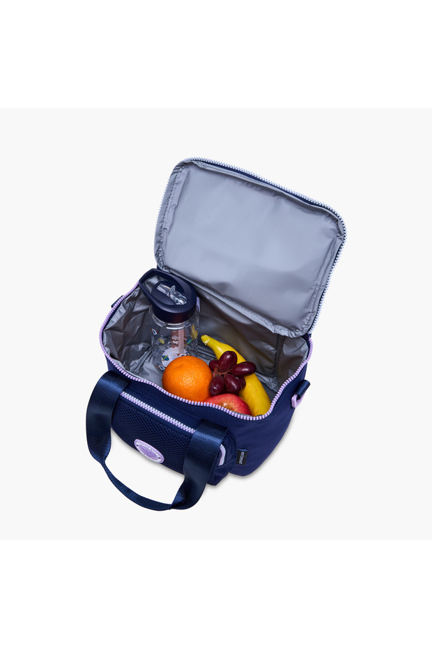 Meshy Solid Lunch Bag with Zip Closure - 5