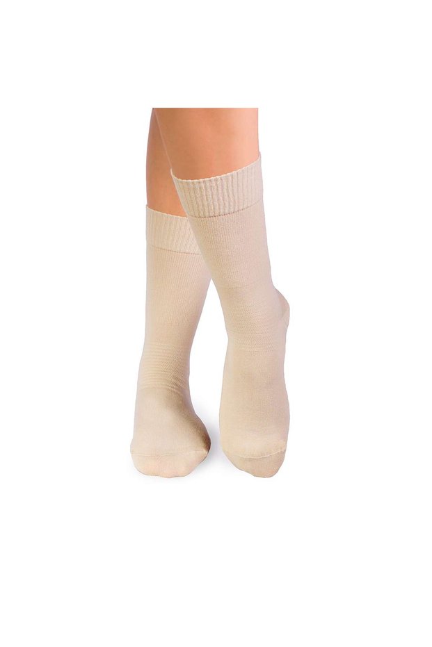 Low compression diabetic socks Beige
