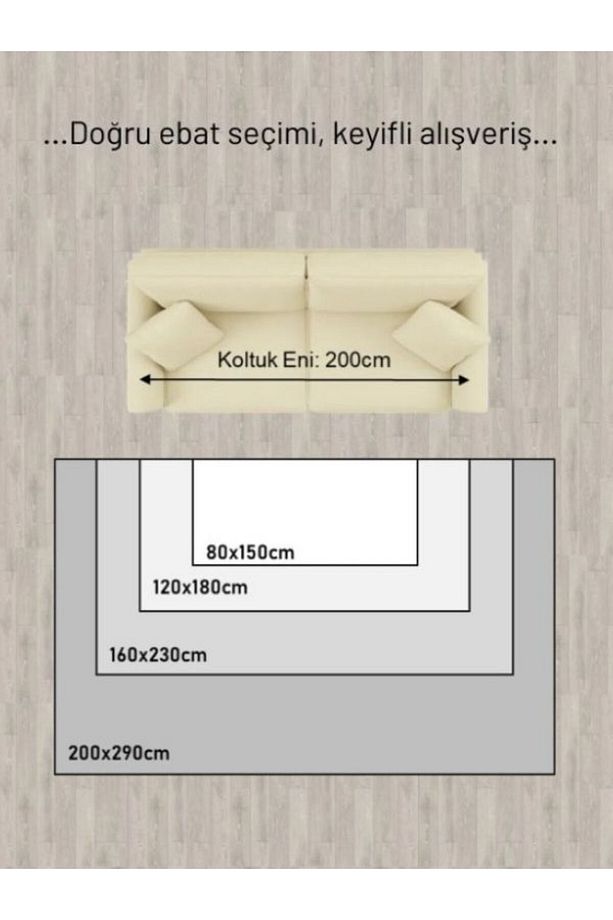 SoftStep 1803 Yumuşak Bukle Hav Toz Vermez Sisal Yolluk Antre Mutfak Salon Oturma Odası Halısı - 6
