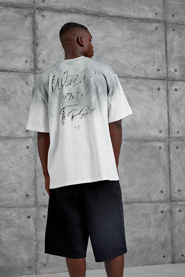 Beyaz 7 Numara Oversize Tshirt - 3