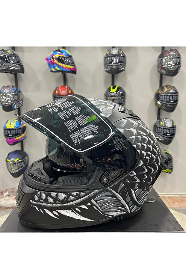 M-801 SNAKE Full Face Kask DRAGLAX GREY - 2