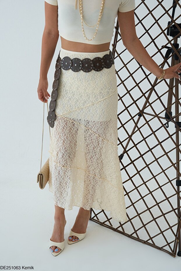 Dantel maxi etek - 1