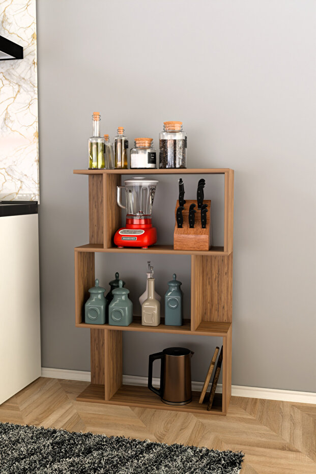 SCALA 3 RAFLI Mutfak Dolabı Mutfak Rafı Çok Amaçlı Dolap -MEŞE - 2