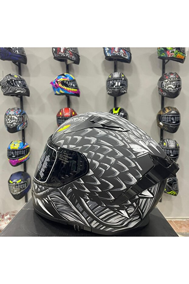 M-801 SNAKE Full Face Kask DRAGLAX GREY - 4