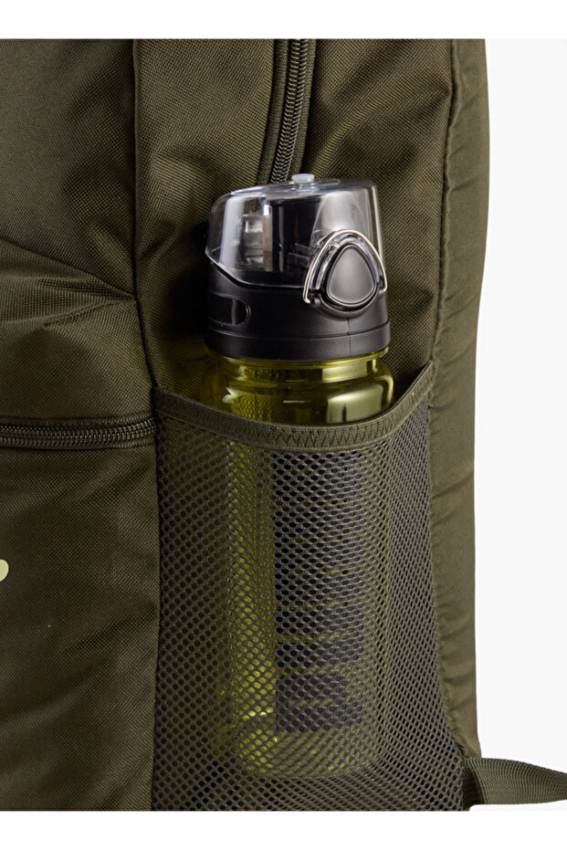 Logo Print School Backpack with Adjustable Straps and Zip Closure - W 32 x H 44 x D 16 cm - 3