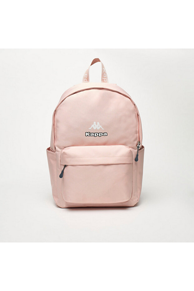 Logo Print School Backpack with Adjustable Straps and Zip Closure - 29x15x42 cm