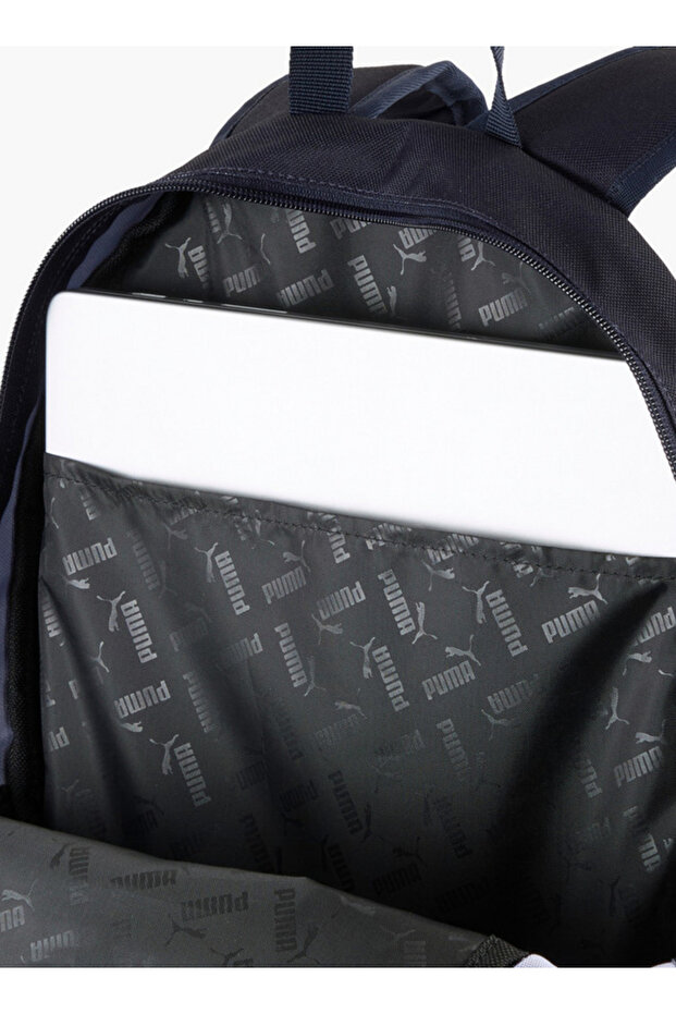 Logo Print School Backpack with Adjustable Straps and Zip Closure - W 33 x H 45 x D 16 cm - 4