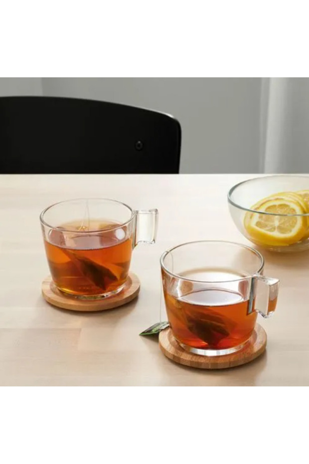 bardak altlığı, bambu, 9 cm, 2 adet - 4