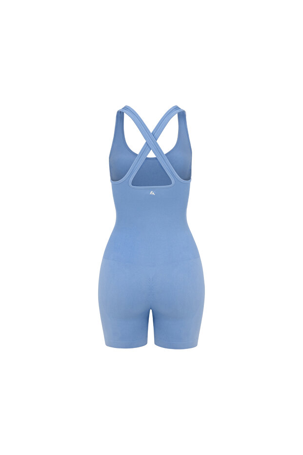 Bebe Mavisi Push Up Şort Tulum - 2