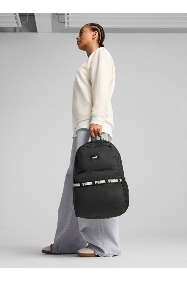 Solid School Backpack with Adjustable Straps and Zip Closure - W 32 x H 44 x D 15 cm - 2