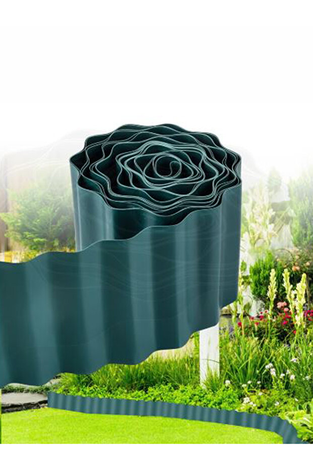 Garden Edging Border, Sturdy Plastic Landscape Edging Border, (9m x 15cm)