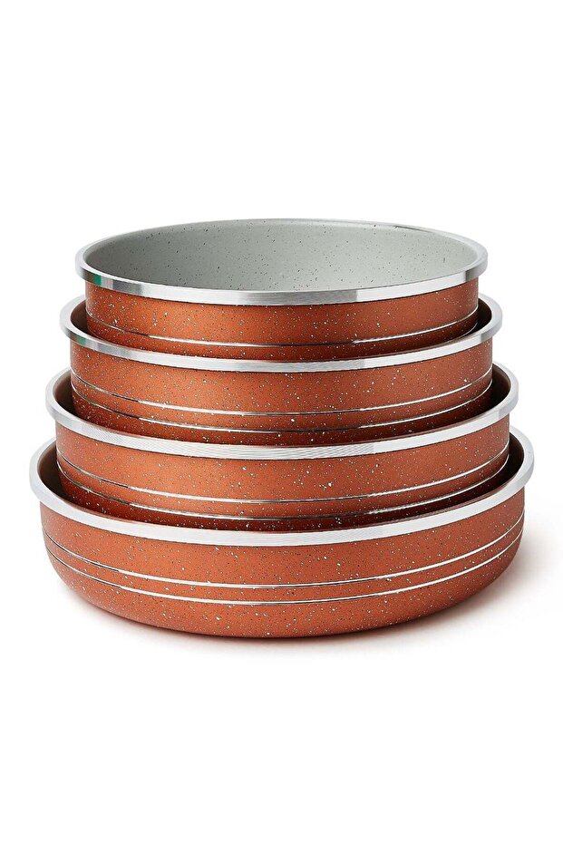 4-Piece Bakeware Pan Set Brown Pan