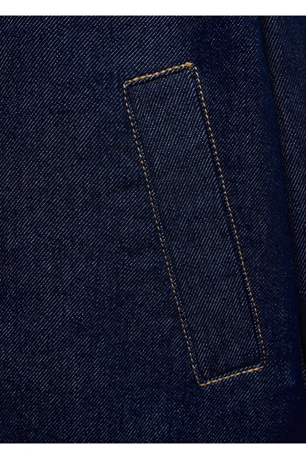 Crop denim ceket - 5