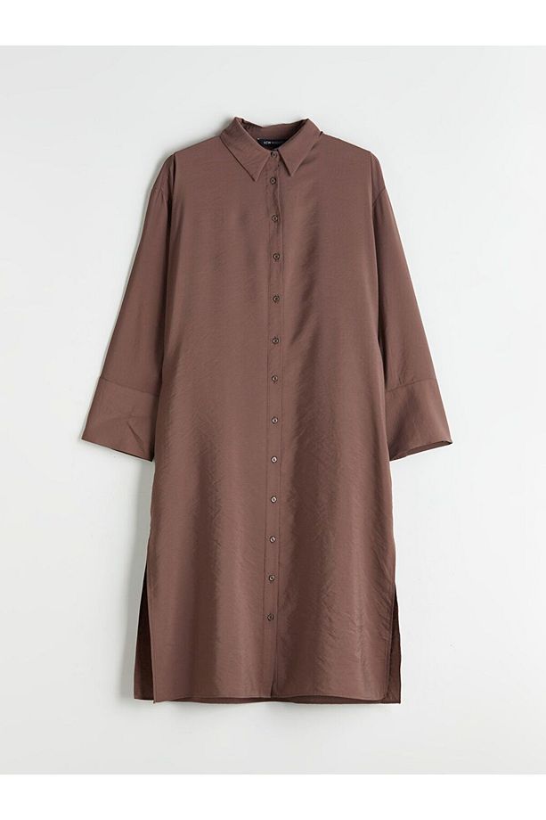 LCW Modest Oversize Modal Karışımlı Kadın Gömlek Tunik - 5