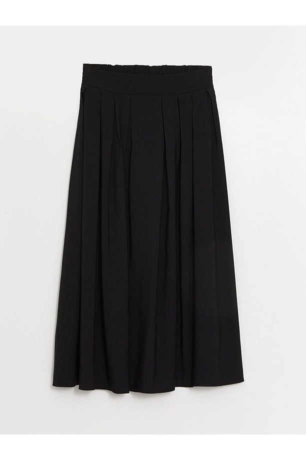 LCW Modest Kadın Beli Lastikli Düz Etek - 6