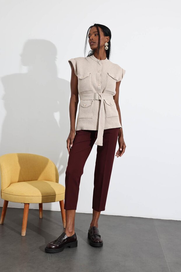 Önü Flatolu Pantolon - 1