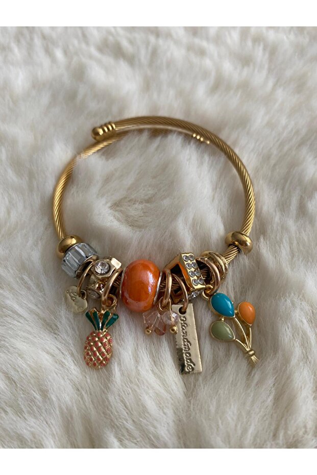 Charmlı Model Çelik Bileklik - 2