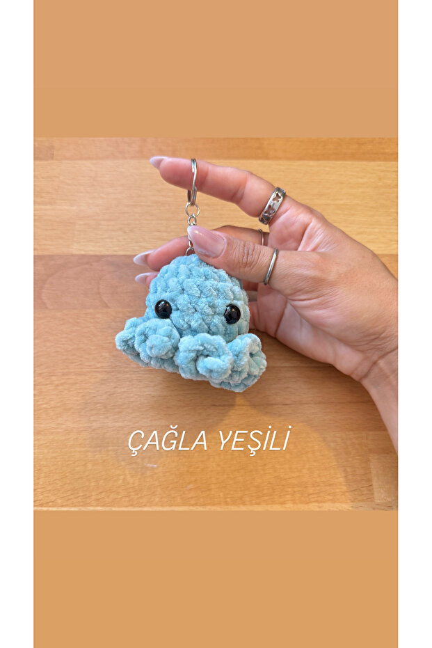 Handmade Colorful Plush Octopus Keychain/Bag Accessory-Cute Velvet Amigurumi
