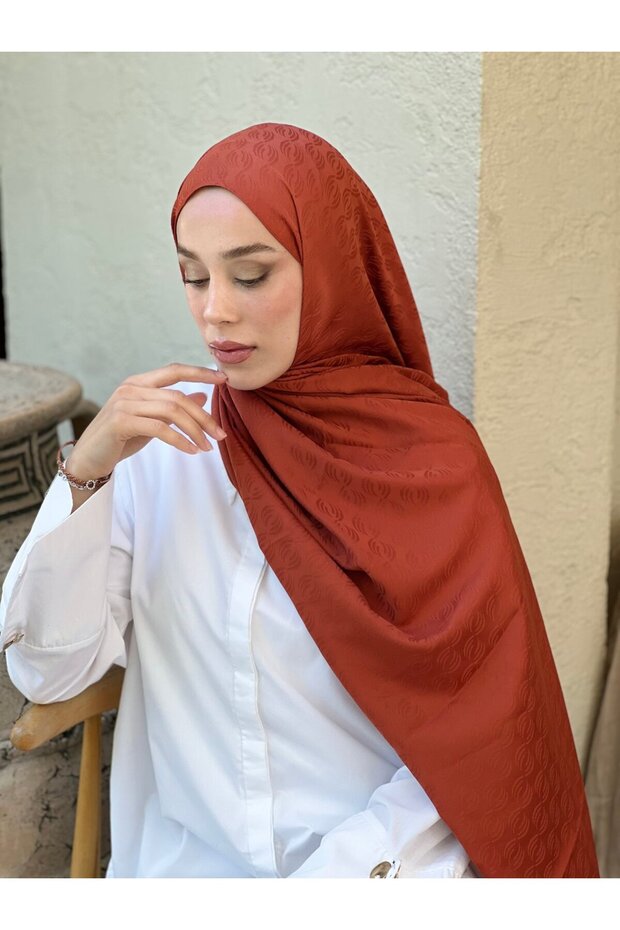 شال بنمط صدى من سلسلة جاكار حريري - 3